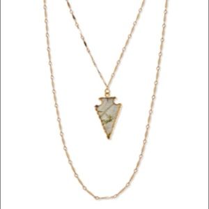 Abalone Gold Arrowhead Necklace